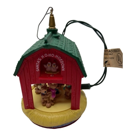 1990 Hallmark Keepsake Santa's Ho-Ho-Hoedown Magic Light Motion Ornament - Picture 5 of 15